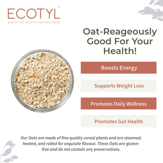 Ecotyl Rolled Oats | Gluten Free | Breakfast Cereal | 500g