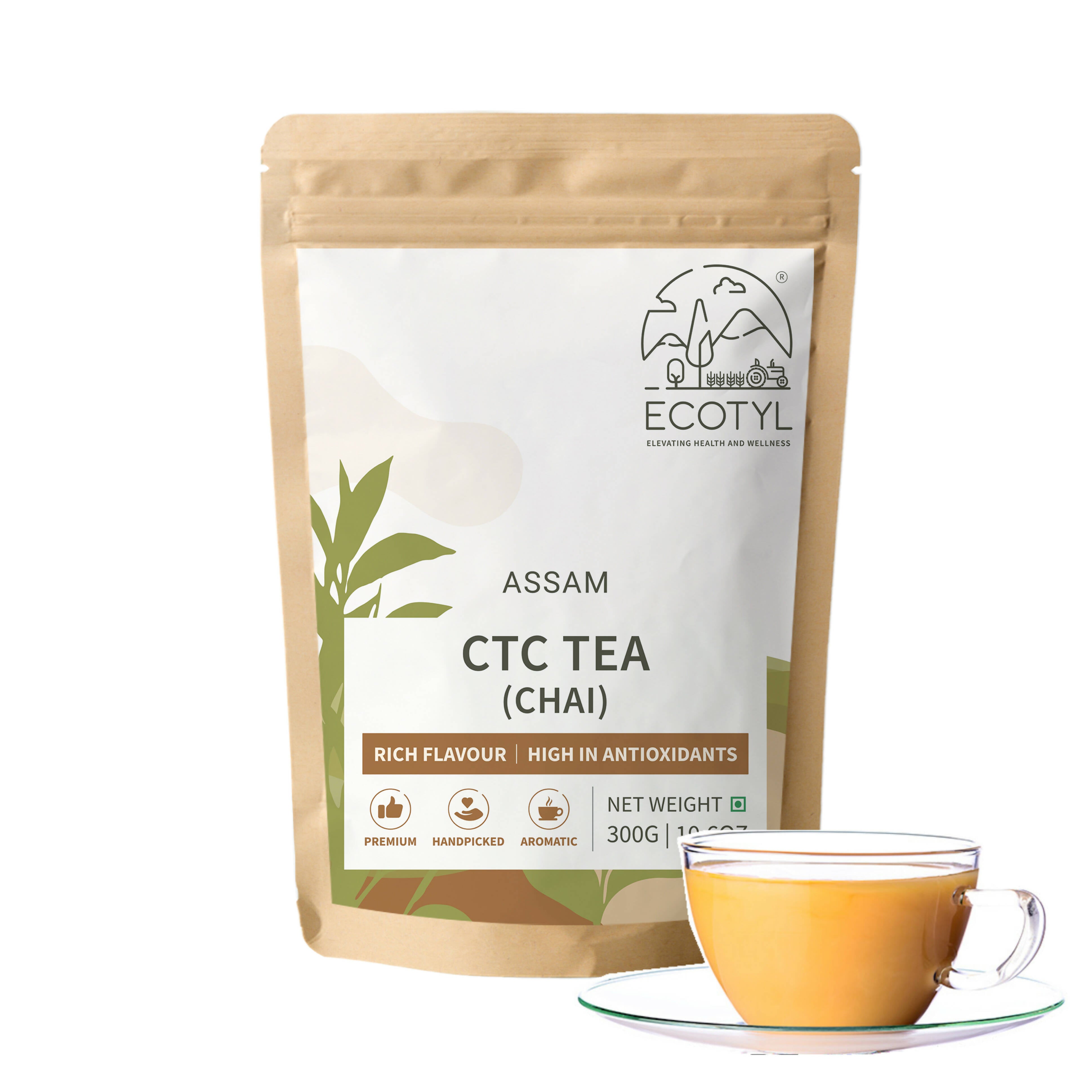 Ecotyl CTC Tea (Chai Patti) From Assam | Strong Flavour | Classic | 300g