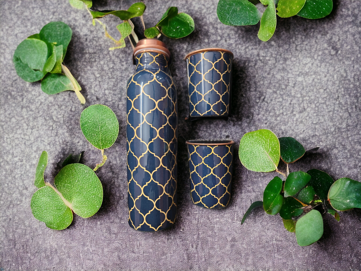 Copper Bottle Gift Set (with cleaning brush)