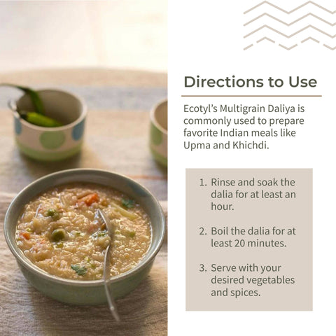 Ecotyl Multigrain Dalia | 5 Super Grains | Porridge | Easy to Make | 500g